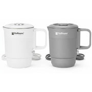 Hoffmans 3-in-1 Foldable Fast Boil Electric 0.8L Travel Kettle, Cup & Pot 1200W HM-2560 - White/Grey