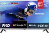 Chiq 40-Inch Frameless Google Certified Android Smart TV L40M9C - Black