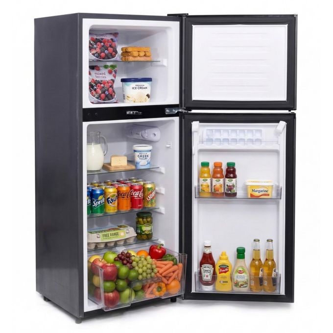SPJ 149L Double Door Refrigerator / Fridge (RF-GRY149C) – Dark Grey