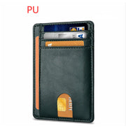 Card Holder Leather Foreign Trade Men RFID Anti-theft Swiping European And American Card Holder Male Amazon Hot Products Card Holder