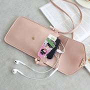 Love Buckle Mobile Phone Bags For Women Transparent Touch Screen Wallet Crossbody Shouder Bags