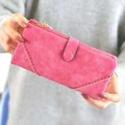 Lady purse female long lace lace buckle zipper multifunction large volume Purse Leather Wallet hand