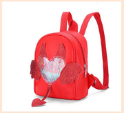 Girls PU Leather Backpack Snacks Decoration Bag
