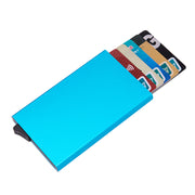 High-grade Alumina Mult-card Holder Solid Color Automatic Pop-up Anti-theft Bank Card Box