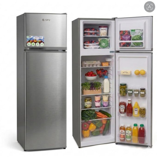 SPJ 229L Double Door Refrigerator – Silver
