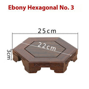 Red Wood Carving Craft Base Ebony