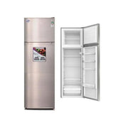 Roch 330 Liters Double Door Top Freezer Defrost Fridge- Silver(2YRS WRNTY)