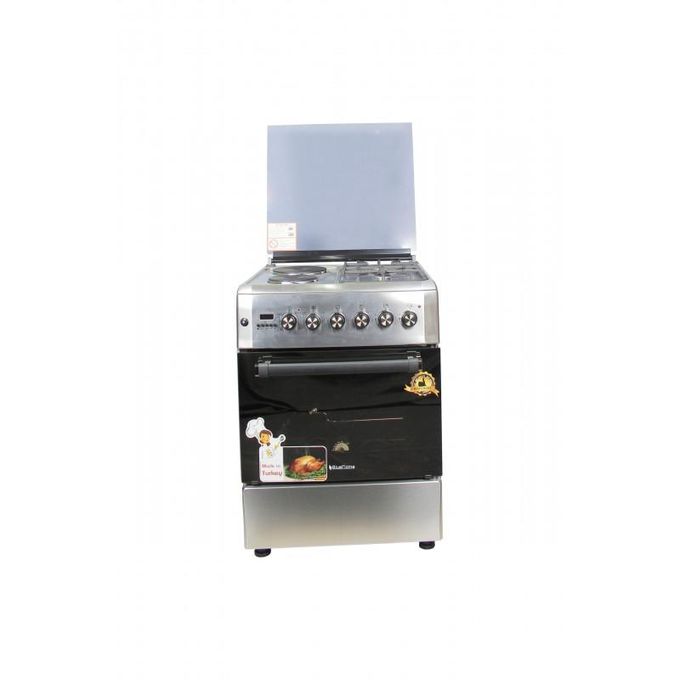BlueFlame 60x60cm 2 Gas 2 Electric Cooker With Electric Oven Diamond Series D6022ERF