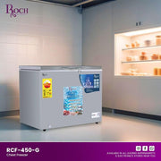 Roch 450 Litres Defrost Deep / Chest Freezer RCF-450-G (Sliding Glass) - Grey
