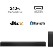 Hisense 2.1 CH 240W Soundbar HS2100 with Subwoofer HDMI ARC , Bluetooth - 1 Yr Warranty