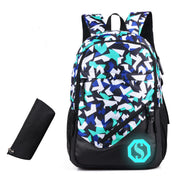 Mens Graffiti Three Piece Plaid Backpack