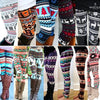 Fashion Women's Leggings Pants Print High Waist Leggings Happy Christmas Party Long Pants 18 Color Ladies Xmas Trousers