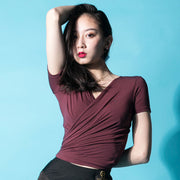 Latin Dance Clothes Summer Clothes Female  Dance Practice Clothes Dance Clothes Two Tops