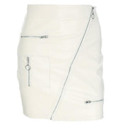 ELEGANT LEATHER ZIPPER SKIRT