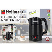 Hoffmans 2.5L Electric Rapid Boil, Stylish Design Kettle HM-2551 - Black