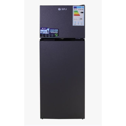 SPJ 189L Double Door Refrigerator / Fridge (RF-GRY189C) - Dark Grey (3YRS WRNTY)