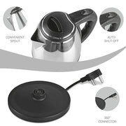 Pixel 2 Liters First Boiling Electric Kettle - Stainless Silver(1 YR WRNTY)