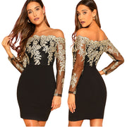 Water-soluble Lace Tube Top Long Sleeve Dress