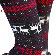 Fashion Women's Leggings Pants Print High Waist Leggings Happy Christmas Party Long Pants 18 Color Ladies Xmas Trousers