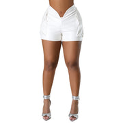 Ladies New PU Leather Shorts