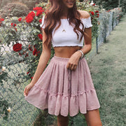 Small flower short skirt