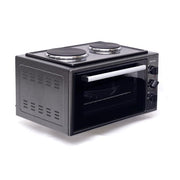Blueflame 45 Liters Electric Mini Oven With Two Hot Plates / Hobs - Inox (5YRS WRNTY)