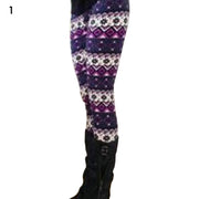 Fashion Women's Leggings Pants Print High Waist Leggings Happy Christmas Party Long Pants 18 Color Ladies Xmas Trousers