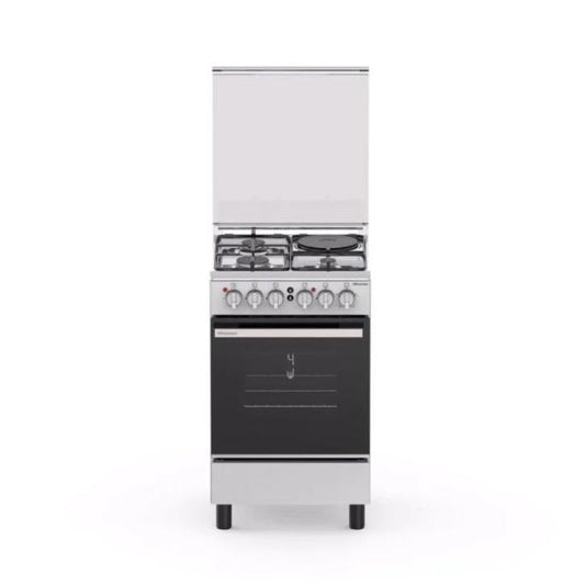Hisense 50x50cm 3 Gas 1 Electric, Grill HF531GEES Gas Cut protection 3+1 – Silver
