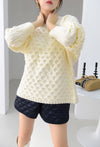 Cable Pullover Sweater Women's Clothing