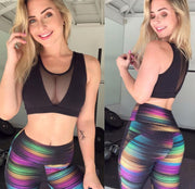 European and American explosions hips leggings personality sports fitness yoga pants women's clothing