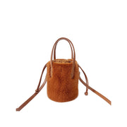 Mink-like Bucket Vintage Plush Hand Bag