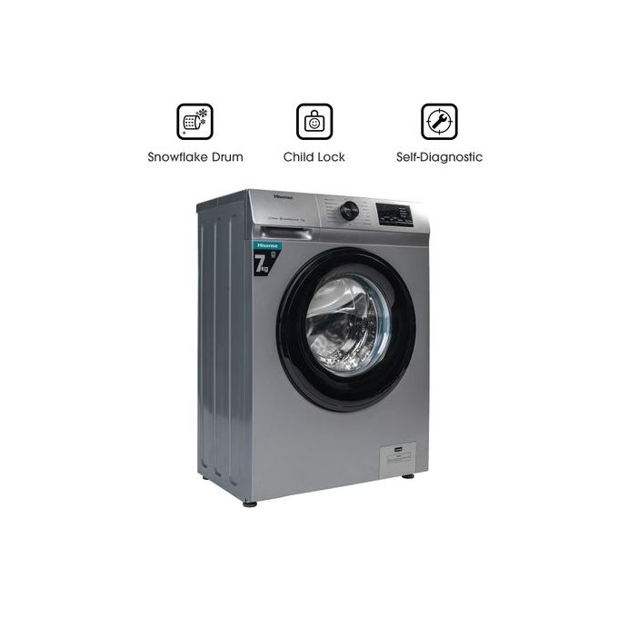 Hisense 10KG Front Loader Automatic Washing Machine 10 Kg -Silver (2YRS WRNTY)