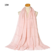 Glitter Lace Lines Sequins Crinkle Crimp Ripped Cotton Turban Hijab