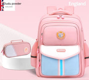 Primary School Student Waterproof Spine Protection Waist Support Large Capacity Backpack Oxford Cloth For Boys And Girls