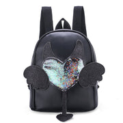 Girls PU Leather Backpack Snacks Decoration Bag