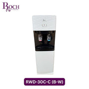 Roch 2 Taps Hot And Cold Water Dispenser With Storage Cabinet - White&Black