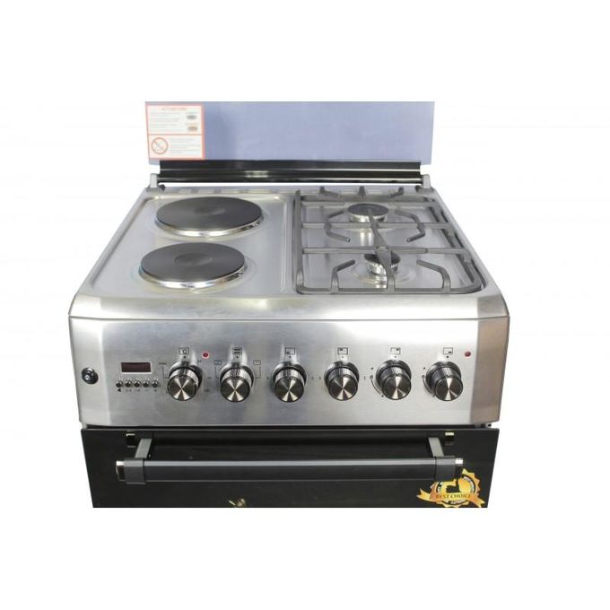 BlueFlame 60x60cm 2 Gas 2 Electric Cooker With Electric Oven Diamond Series D6022ERF