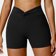 Nude Feel Tight Yoga Shorts Casual Outdoor Running Exercise Shorts Women