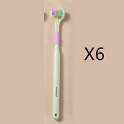 Three-sided Macaron Soft Bristle Toothbrush Care Safety Toothbrush Teeth Deep Cleaning Portable Travel