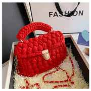 Homemade Diy Material Crochet Hand Messenger Bag
