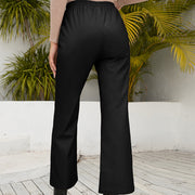 PU Loose Trousers Motorcycle Leather Straight Wide Leg Leather Pants Women