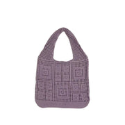 All-matching Solid Color Knitted Shoulder Bag