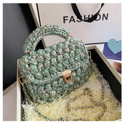 Homemade Diy Material Crochet Hand Messenger Bag