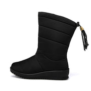 Women's snow boots slope with tassels waterproof and non-slip