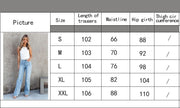European And American Style Washed Fashionable All-match Mid-waist Denim Straight-leg Trousers