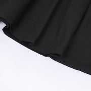 Pleated lattice stitching skirt women