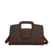 Simple Textured Small Female Fashion Textured Hand Plaid Casual Shoulder Messenger Bag