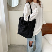 Corduroy Cloth Versatile Large Capacity Shoulder Bag Literary Handbag