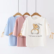 Fashion Cartoon Animal Print Short Sleeve