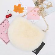 Women's Fashion Simple Artificial Wool Chain Bag
